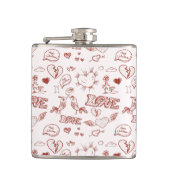 Fijne Valentijnsdag Heupfles (Voorkant)