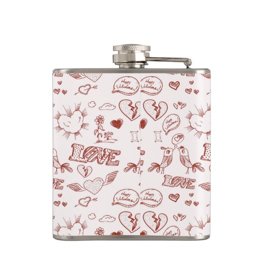 Fijne Valentijnsdag Heupfles (Achterkant)