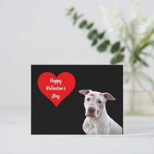 Fijne Valentijnsdag Hond kaart (Staand voorkant)