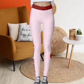 Fijne Valentijnsdag huisdierliefhebbers rood geper Leggings
