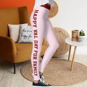 Fijne Valentijnsdag huisdierliefhebbers rood geper Leggings