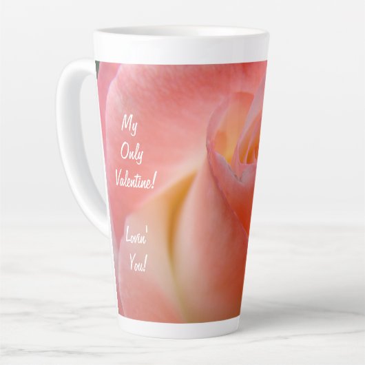 Fijne Valentijnsdag Ik Hou van Jou Waterfles Latte Mok (Linkerhoek)