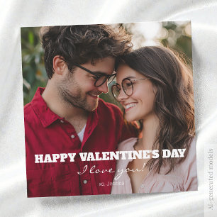 Fijne Valentijnsdag Ik Hou van Jou XO Modern Foto Feestdagenkaart