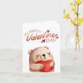 Fijne Valentijnsdag... Ik hou veel van jou. Kaart (Gele Bloem)