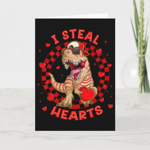 Fijne Valentijnsdag Ik steel harten Trex Grappige  Kaart