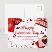 Fijne Valentijnsdag - Ik wens u een fijne dag Feestdagenkaart (Voorkant / Achterkant)