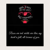 Fijne Valentijnsdag, ik zal altijd van je houden Visitekaartje (Buitenkant ongevouwen)