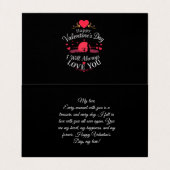 Fijne Valentijnsdag, ik zal altijd van je houden Visitekaartje (Binnenkant ongevouwen)