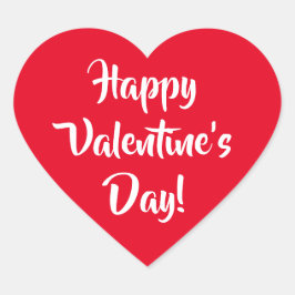 Fijne Valentijnsdag in het rood Hart Sticker