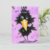 Fijne Valentijnsdag - In Love Crow - Romantic (Staand voorkant)