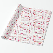 Fijne Valentijnsdag Inpakpapier Koppel Hartjes (Uitgerold)