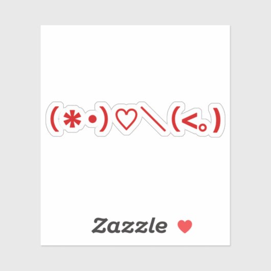 Fijne Valentijnsdag / Japanse moties Sticker (Vel)