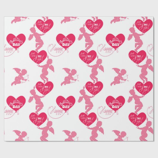 Fijne Valentijnsdag Je bent mijn engel Cadeaupapier (Vlak)