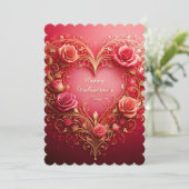 Fijne Valentijnsdag Kaart (Staand voorkant)