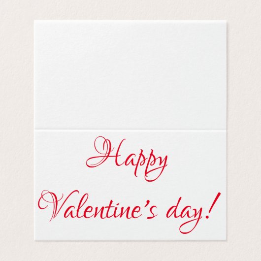 Fijne Valentijnsdag! Kaart (Buitenkant ongevouwen)