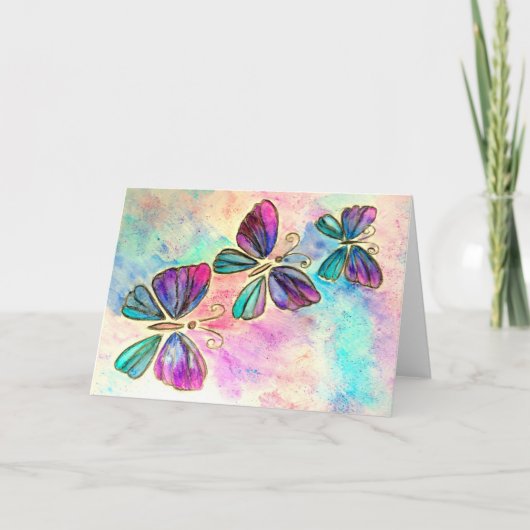 Fijne Valentijnsdag Kaart met Butterflies (Voorkant)