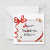 Fijne Valentijnsdag. Kaart Notitiekaartje (Voorkant)