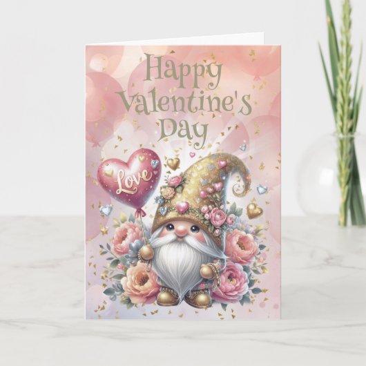 Fijne Valentijnsdag Kabouter Kaart (Voorkant)