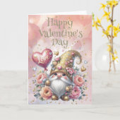 Fijne Valentijnsdag Kabouter Kaart (Gele Bloem)