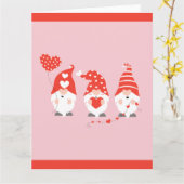 Fijne Valentijnsdag Kabouters Rood Kaart (Gele Bloem)