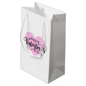 Fijne Valentijnsdag Kalligrafie | Cadeauzak Klein Cadeauzakje (Achterkant Gekanteld)