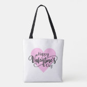 Fijne Valentijnsdag Kalligrafie | CANVAS TAS (Achterkant)