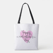 Fijne Valentijnsdag Kalligrafie | CANVAS TAS (Achterkant)