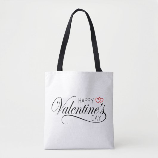 Fijne Valentijnsdag Kalligrafie | CANVAS TAS (Voorkant)