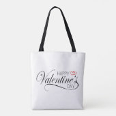 Fijne Valentijnsdag Kalligrafie | CANVAS TAS (Achterkant)