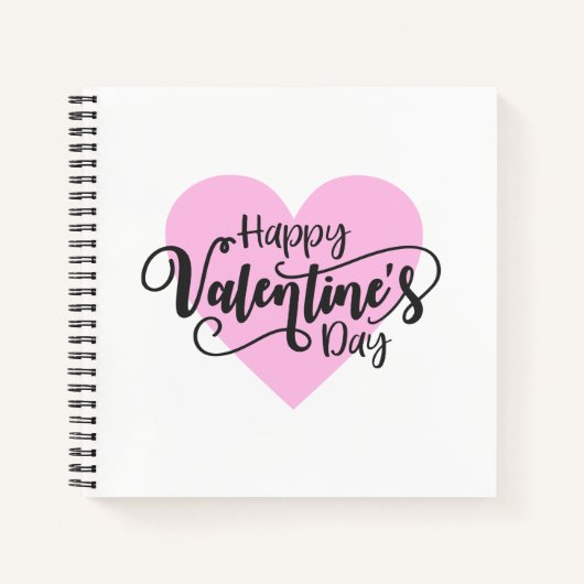 Fijne Valentijnsdag Kalligrafie | NOTITIEBOEK (Voorkant)