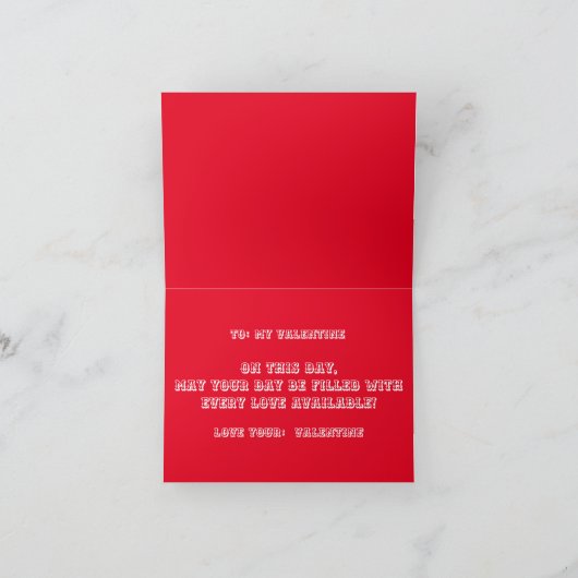 Fijne Valentijnsdag, kat en hond Bedankkaart (Binnen)