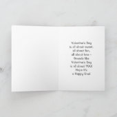 Fijne Valentijnsdag. Kat Feestdagen Kaart (Binnen)