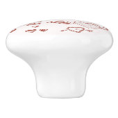 Fijne Valentijnsdag Keramische Knop (Zijkant)