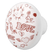 Fijne Valentijnsdag Keramische Knop (Rechts)