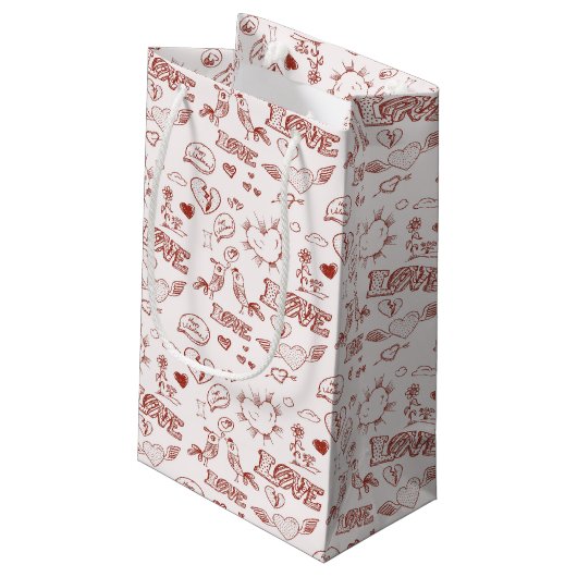 Fijne Valentijnsdag Klein Cadeauzakje (Achterkant Gekanteld)