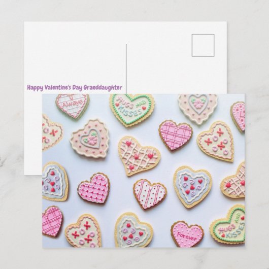 Fijne Valentijnsdag kleindochter Briefkaart (Voorkant / Achterkant)