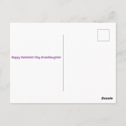 Fijne Valentijnsdag kleindochter Briefkaart (Achterkant)