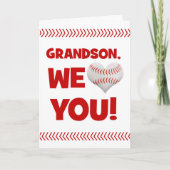 Fijne Valentijnsdag kleinzoon uit beide honkbal Feestdagen Kaart (Voorkant)