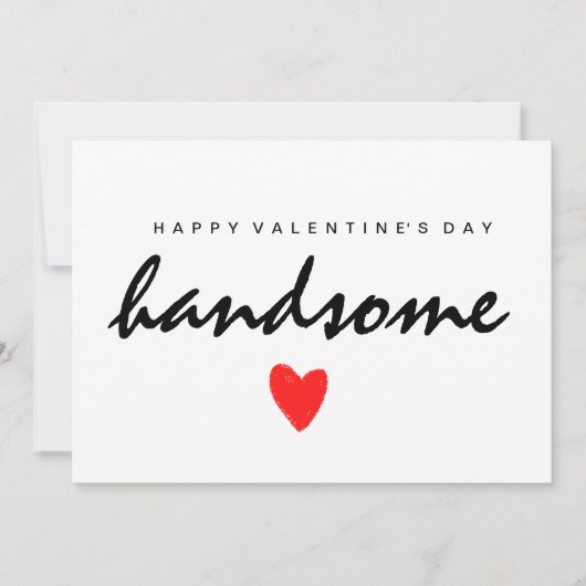 Fijne Valentijnsdag Knappe Kaart (Voorkant)