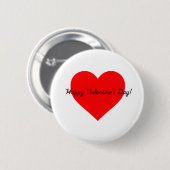 Fijne Valentijnsdag Knop Ronde Button 5,7 Cm (Voorkant /achterkant)