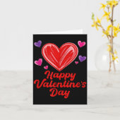 Fijne valentijnsdag krabbel harten kaart (Gele Bloem)