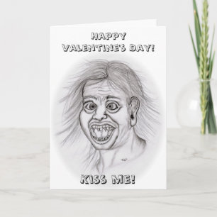 Fijne Valentijnsdag! Kus me! Feestdagen Kaart