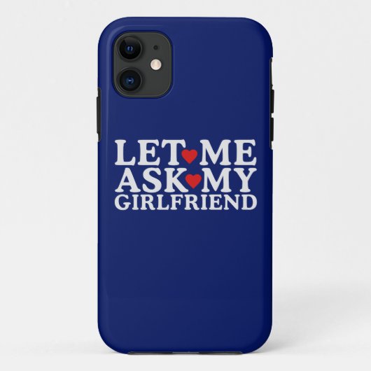 Fijne Valentijnsdag laat me mijn Vriendin vragen Case-Mate iPhone Case (Achterkant)