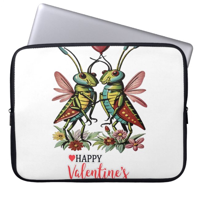 Fijne valentijnsdag laptop sleeve (Voorkant)