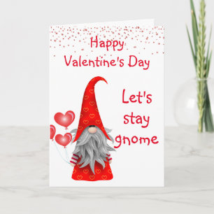 Fijne Valentijnsdag Laten we Gnome blijven Kaart