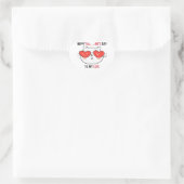 Fijne Valentijnsdag | Leuke kat met hart ogen Hart Sticker (Tas)