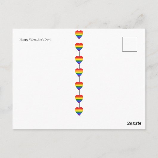 Fijne valentijnsdag | LGBT Pride-maand Briefkaart (Achterkant)