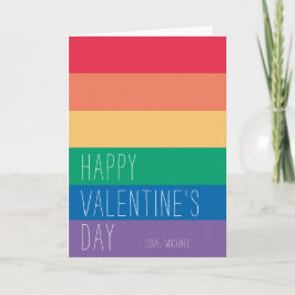 Fijne Valentijnsdag | LGBTQ Regenboog Valentijn Feestdagen Kaart