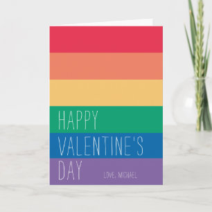 Fijne Valentijnsdag LGBTQ Regenboog Valentijn Feestdagen Kaart