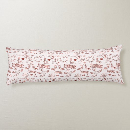 Fijne Valentijnsdag Lichaamskussen (Achterkant)